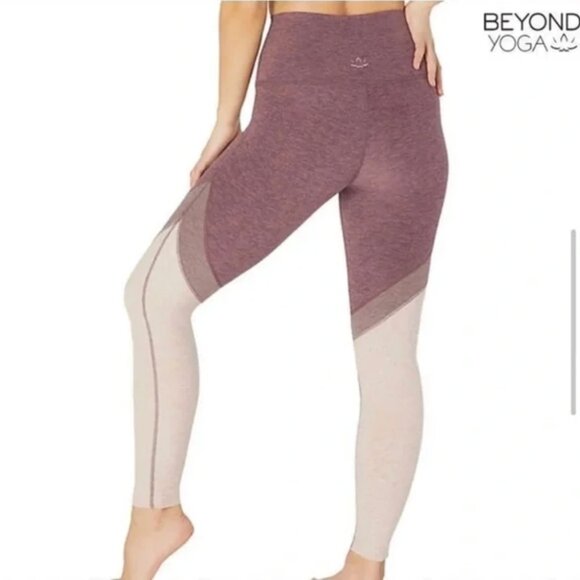 Beyond Yoga Spacedye Tri-Panel High Waisted Midi Legging M - Picture 3 of 9